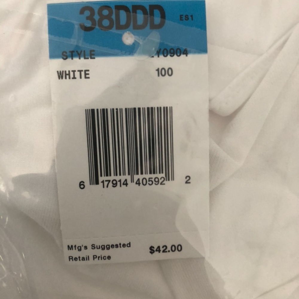Lilyette Plunge Into Comfort Keyhole Minimizer Bra Size 38F 38DDD NEW NWT White - Picture 2 of 2